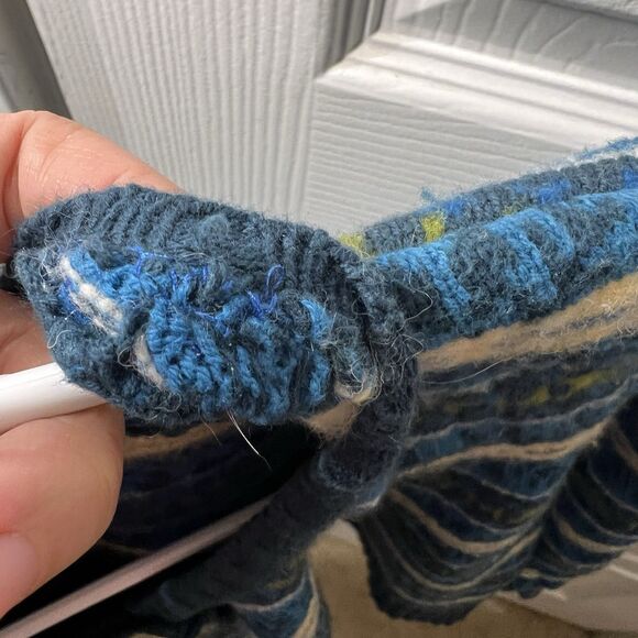 Vintage Tommy Hilfiger Knit Sweater Women’s Size L Blue Wool Angora Blend - Picture 11 of 13